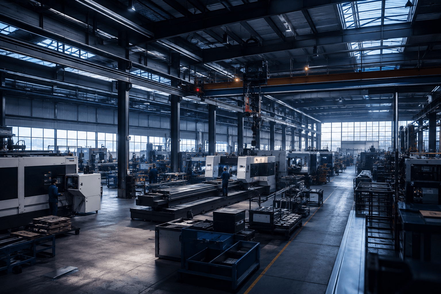 Fertigungshalle einer mittelständischen Maschinenfabrik